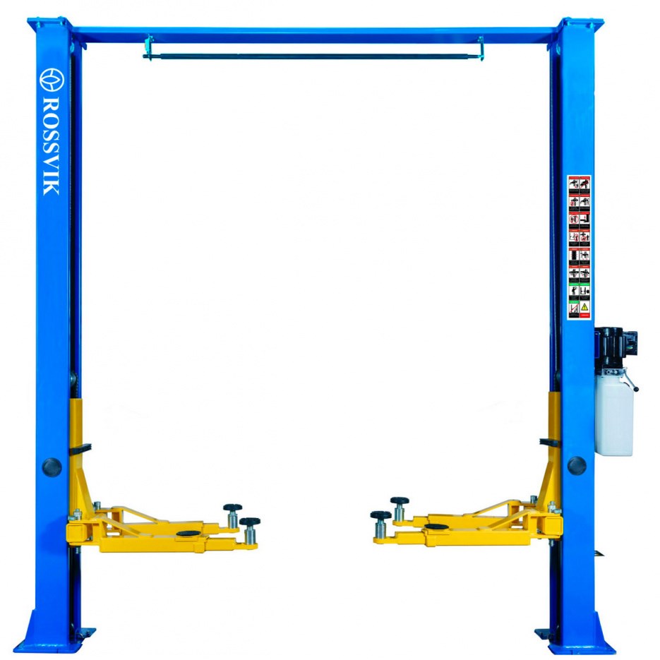 Автоподъемник двухстоечный ROSSVIK V2-4L г/п 4.0т, 380В, электрогидравлический с верхней синхронизац